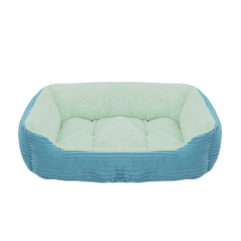 Pet Cat Dog Bed Cozy Square Plush Kennel Puppy Sofa Bed Small Large Dog Sleep Pad Portable Pet Bed Nest Pet Supplies Accessories