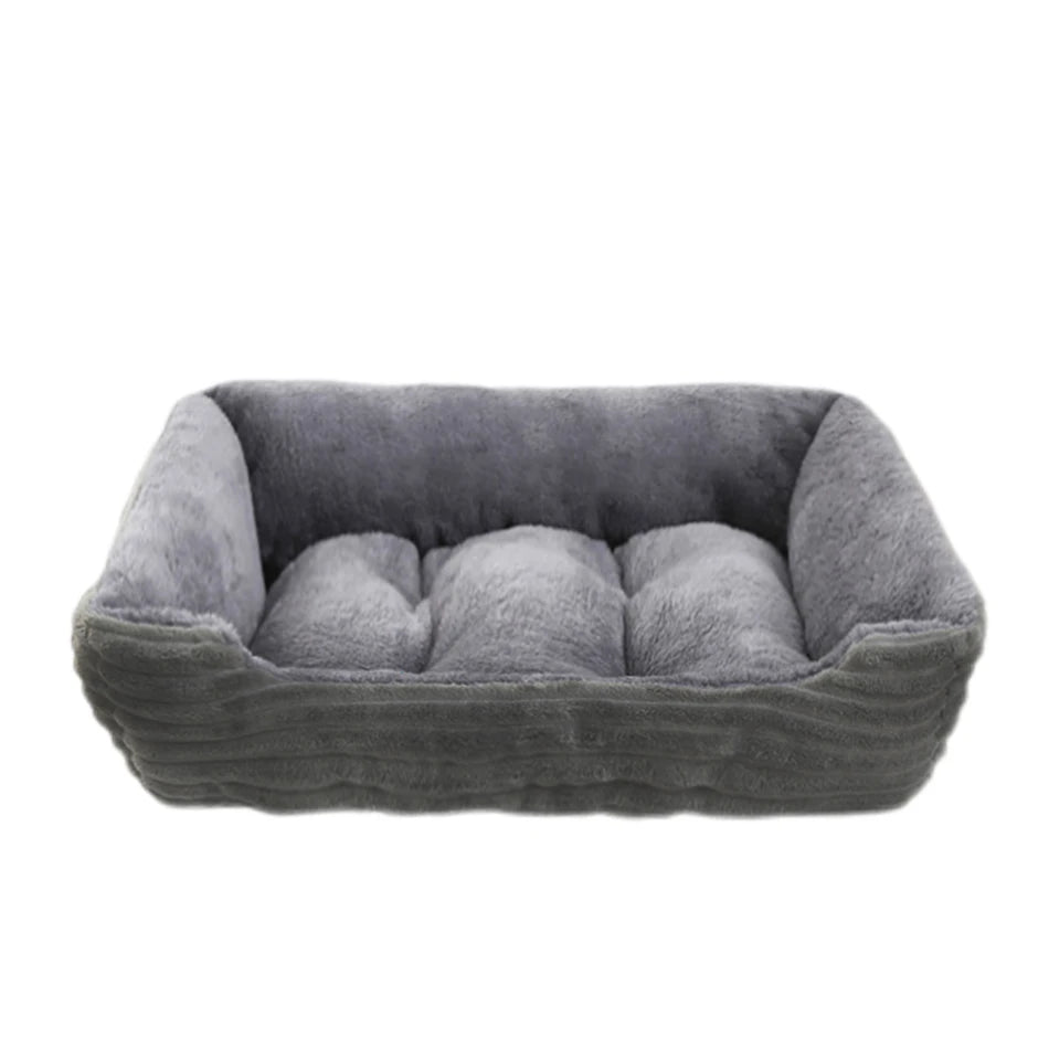 Pet Cat Dog Bed Cozy Square Plush Kennel Puppy Sofa Bed Small Large Dog Sleep Pad Portable Pet Bed Nest Pet Supplies Accessories